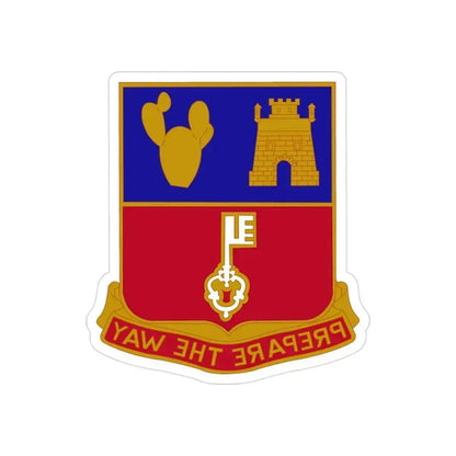 116 Engineer Battalion (U.S. Army) REVERSE PRINT Transparent Die-Cut STICKER - The Sticker Space