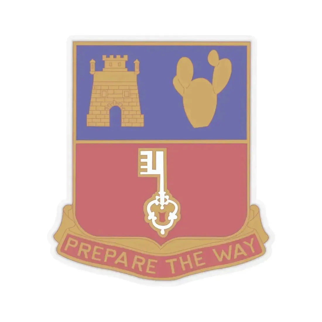 116 Engineer Battalion (U.S. Army) STICKER Vinyl Kiss-Cut Decal 4 Inch Transparent - The Sticker Space