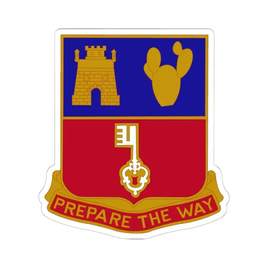 116 Engineer Battalion (U.S. Army) STICKER Vinyl Kiss-Cut Decal 6 Inch White - The Sticker Space