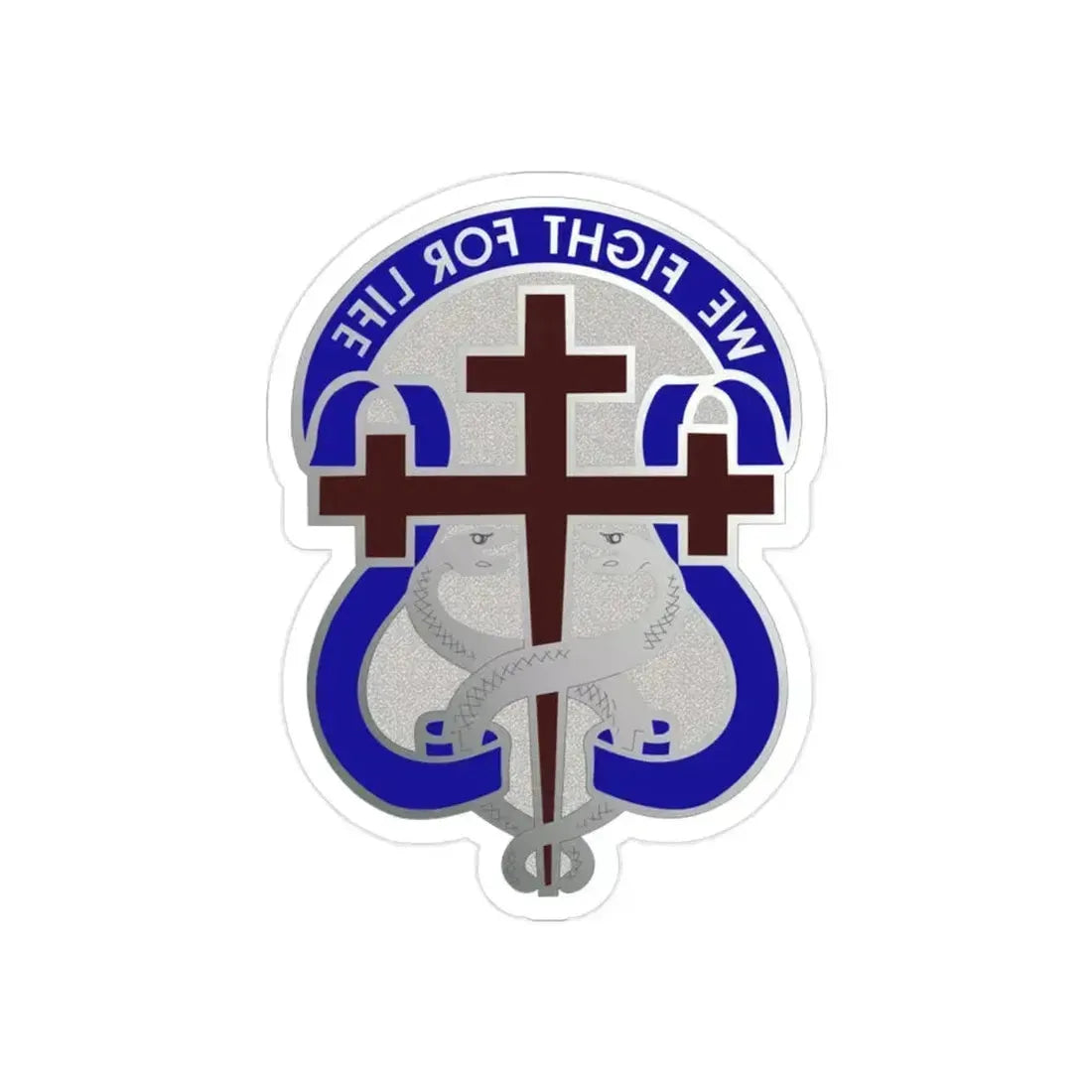 116 Surgical Hospital (U.S. Army) REVERSE PRINT Transparent Die-Cut STICKER 2 Inch Die-Cut Transparent - The Sticker Space