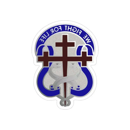 116 Surgical Hospital (U.S. Army) REVERSE PRINT Transparent Die-Cut STICKER 3 Inch Die-Cut Transparent - The Sticker Space