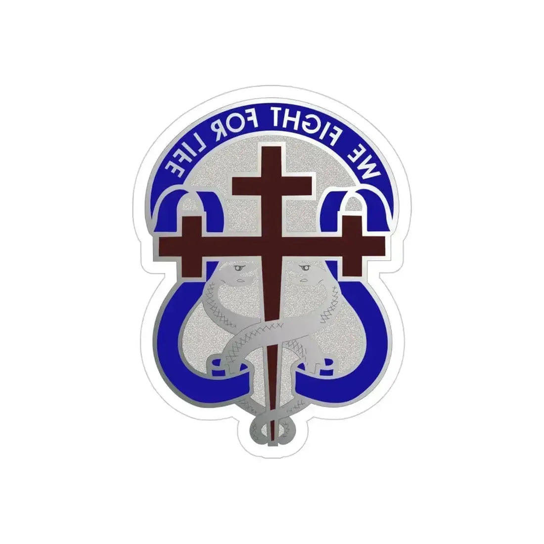 116 Surgical Hospital (U.S. Army) REVERSE PRINT Transparent Die-Cut STICKER 4 Inch Die-Cut Transparent - The Sticker Space