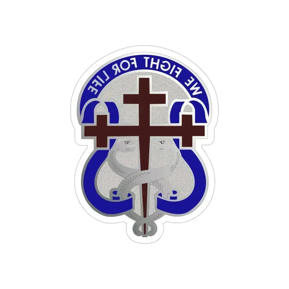116 Surgical Hospital (U.S. Army) REVERSE PRINT Transparent Die-Cut STICKER 5 Inch Die-Cut Transparent - The Sticker Space