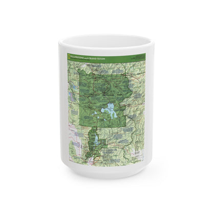 USA - Yellowstone and Grand Teton 1 1989) (Map) White Coffee Mug-15oz-The Sticker Space