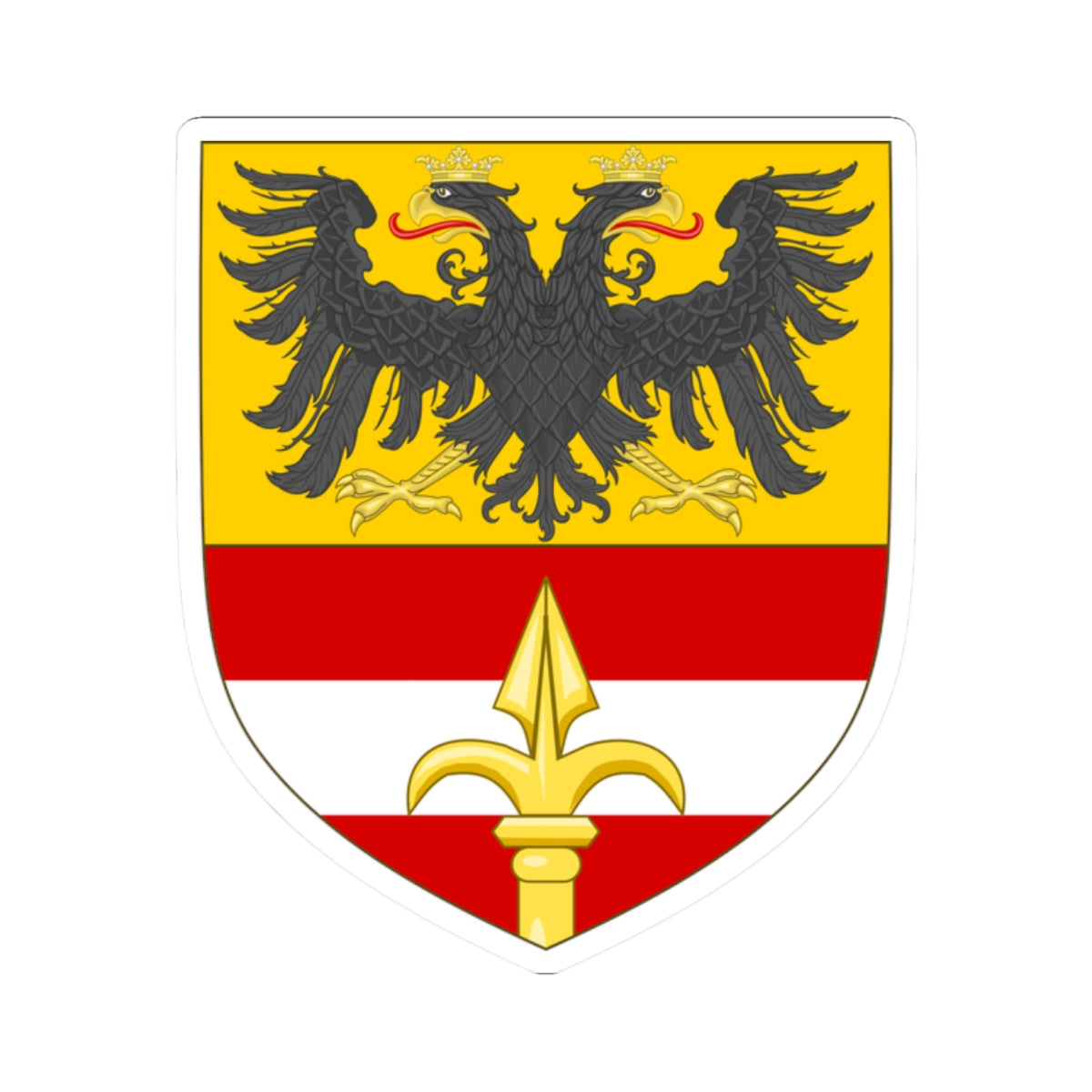 Arms of the Imperial Free City of Trieste (Slovenia) (Coat of Arms) STICKER Vinyl Kiss-Cut Decal