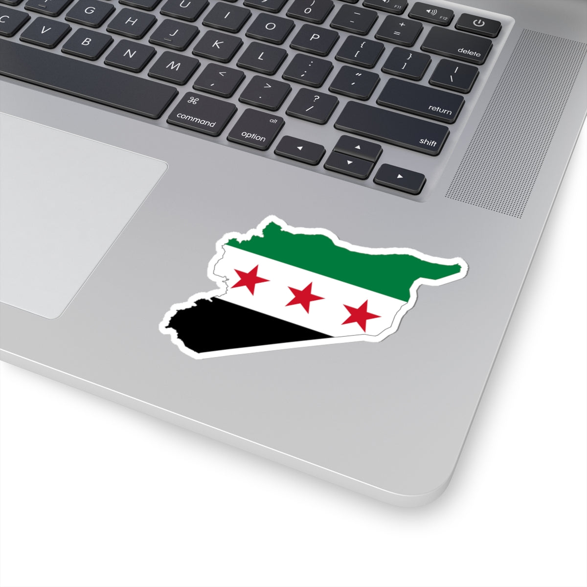Flag map of Syria 1930-1958 19611963 (Syria) STICKER Vinyl Kiss-Cut Decal