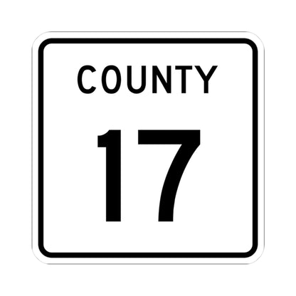 County 17 square (Minnesota) (Road Sign) STICKER Vinyl Kiss-Cut Decal