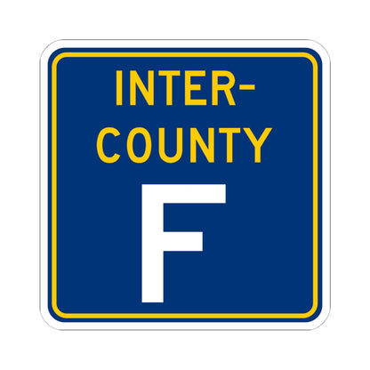 Inter County Route F MN (Minnesota) (Road Sign) STICKER Vinyl Kiss-Cut Decal