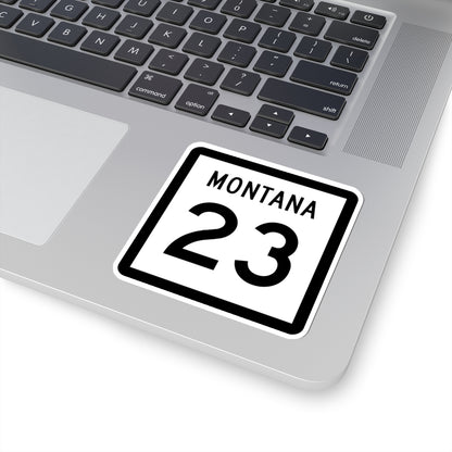 MT-23 (Montana) (Road Sign) STICKER Vinyl Kiss-Cut Decal