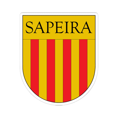 Antic escut municipal de Sapeira (Spain) (Coat of Arms) STICKER Vinyl Kiss-Cut Decal