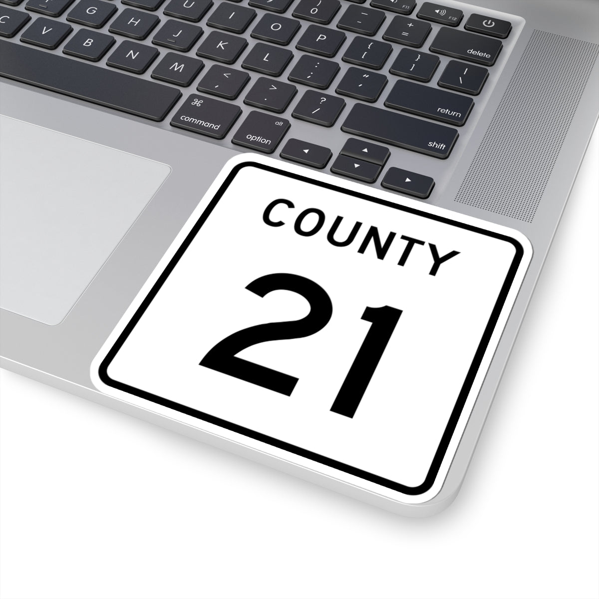 County 21 square (Minnesota) (Road Sign) STICKER Vinyl Kiss-Cut Decal