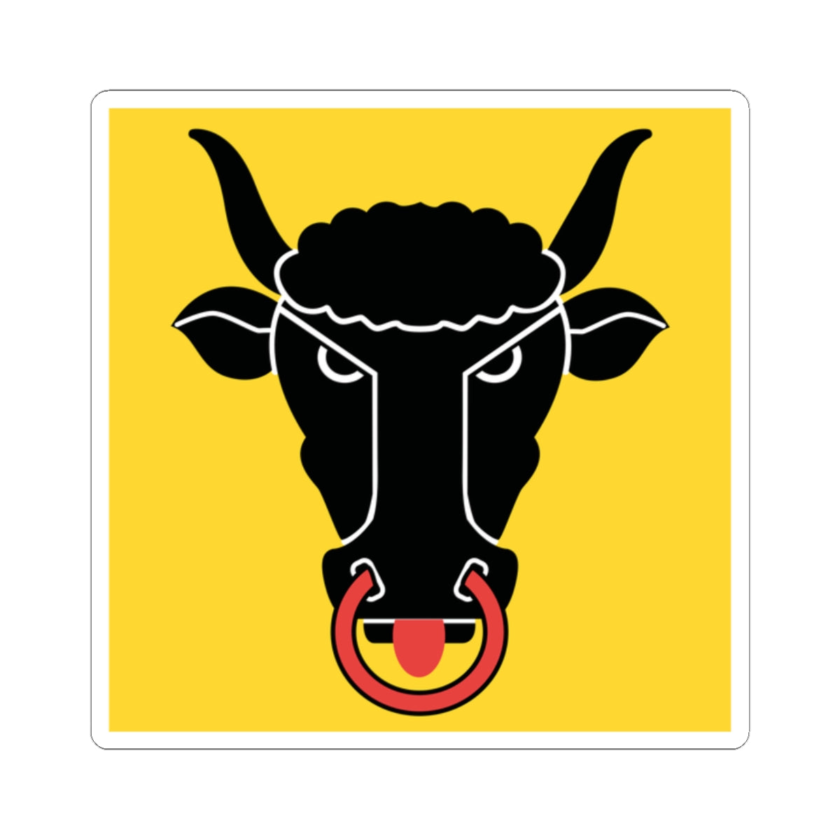 Flag of Canton of Uri (Switzerland) STICKER Vinyl Kiss-Cut Decal