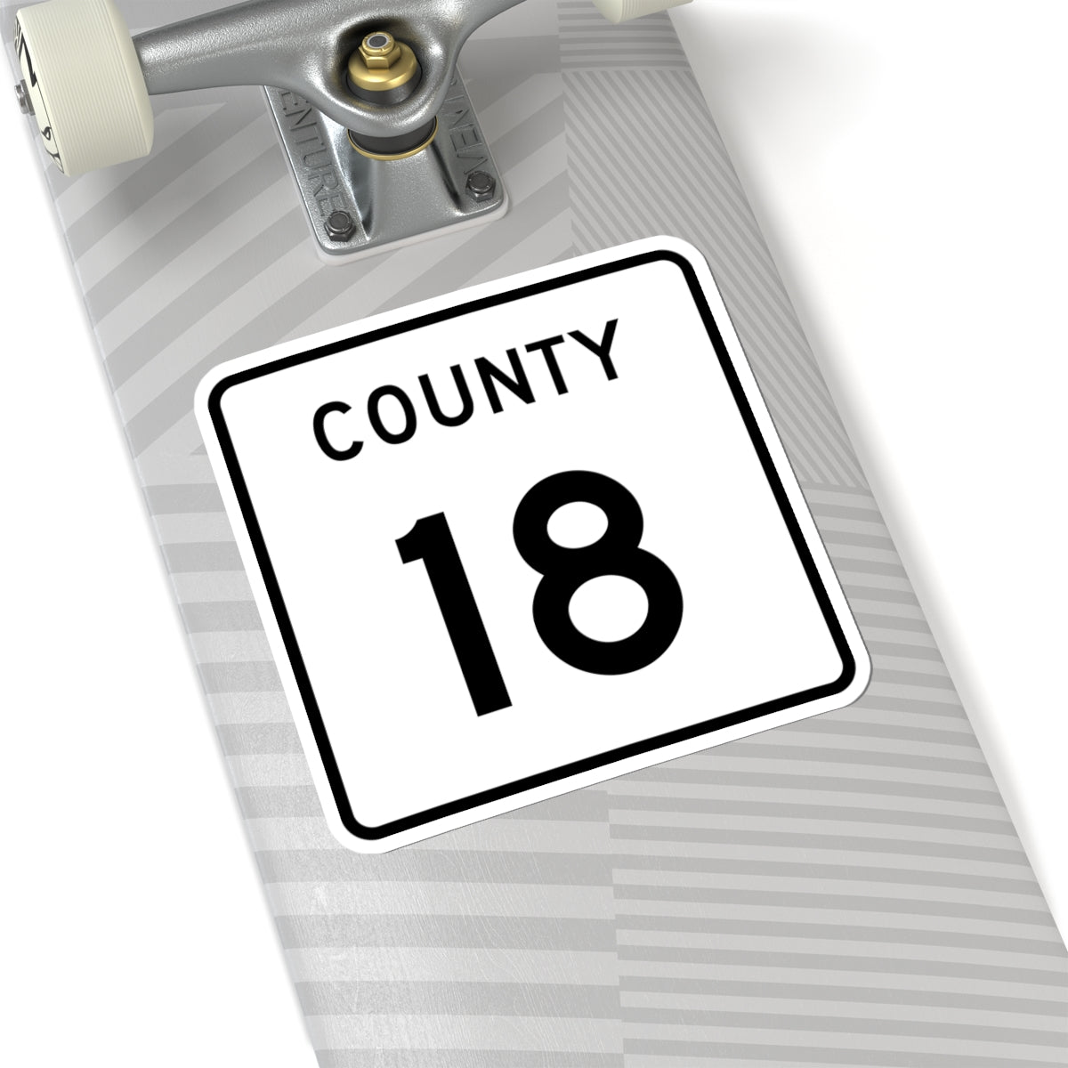 County 18 square (Minnesota) (Road Sign) STICKER Vinyl Kiss-Cut Decal