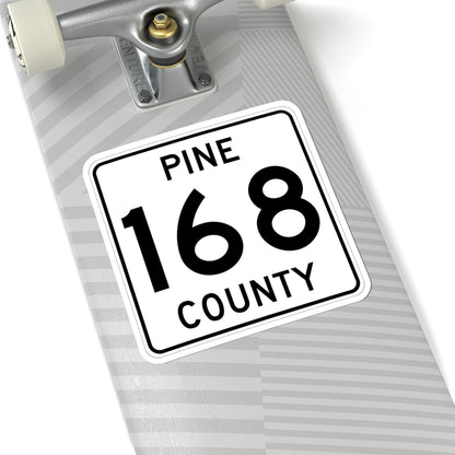 Pine County Route 168 MN (Minnesota) (Road Sign) STICKER Vinyl Kiss-Cut Decal
