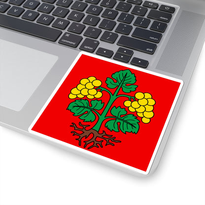 CHE Raron Bezirk Flag (Switzerland) STICKER Vinyl Kiss-Cut Decal
