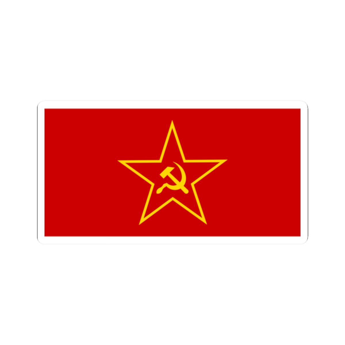 Communist Hammer and Sickle Star Flag (Soviet Union) STICKER Vinyl Kiss-Cut Decal