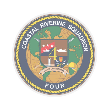 Coastal Riverine Sq 4 (U.S. Navy) STICKER Vinyl Kiss-Cut Decal