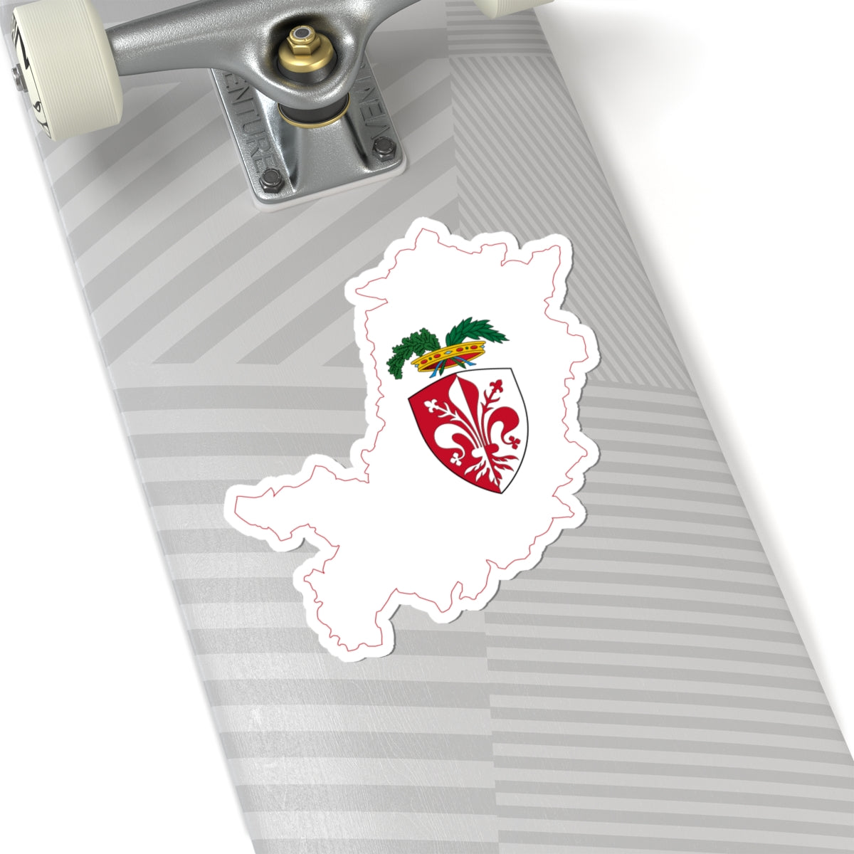 Flag map of the Province of Florence (Italy) STICKER Vinyl Kiss-Cut Decal