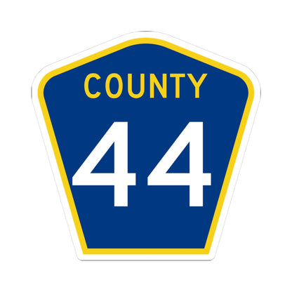 County 44 MN (Minnesota) (Road Sign) STICKER Vinyl Kiss-Cut Decal