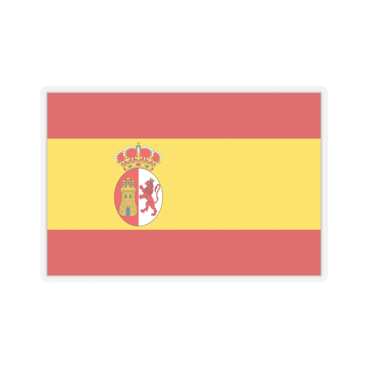 Flag of Spain 1785-1873 1875-1931 (Argentina) STICKER Vinyl Kiss-Cut Decal