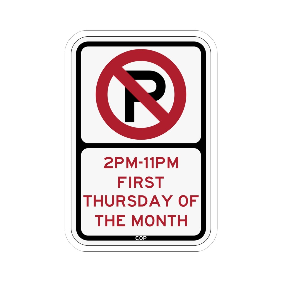 PBOT Road sign P1275 (Oregon) (Road Sign) STICKER Vinyl Kiss-Cut Decal