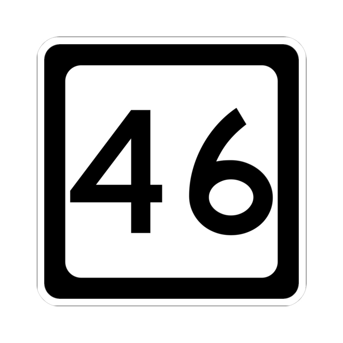 WV-46 (Virginia) (Road Sign) STICKER Vinyl Kiss-Cut Decal
