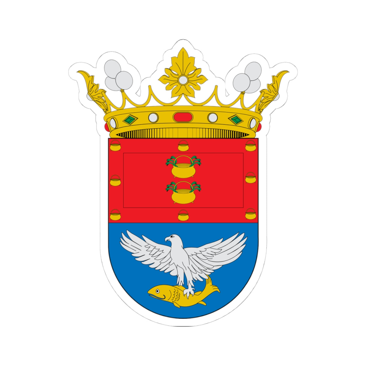 Escudo de Arrecife (Spain) (Coat of Arms) STICKER Vinyl Kiss-Cut Decal