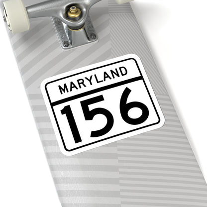 MD Route 156 (Maryland) (Road Sign) STICKER Vinyl Kiss-Cut Decal