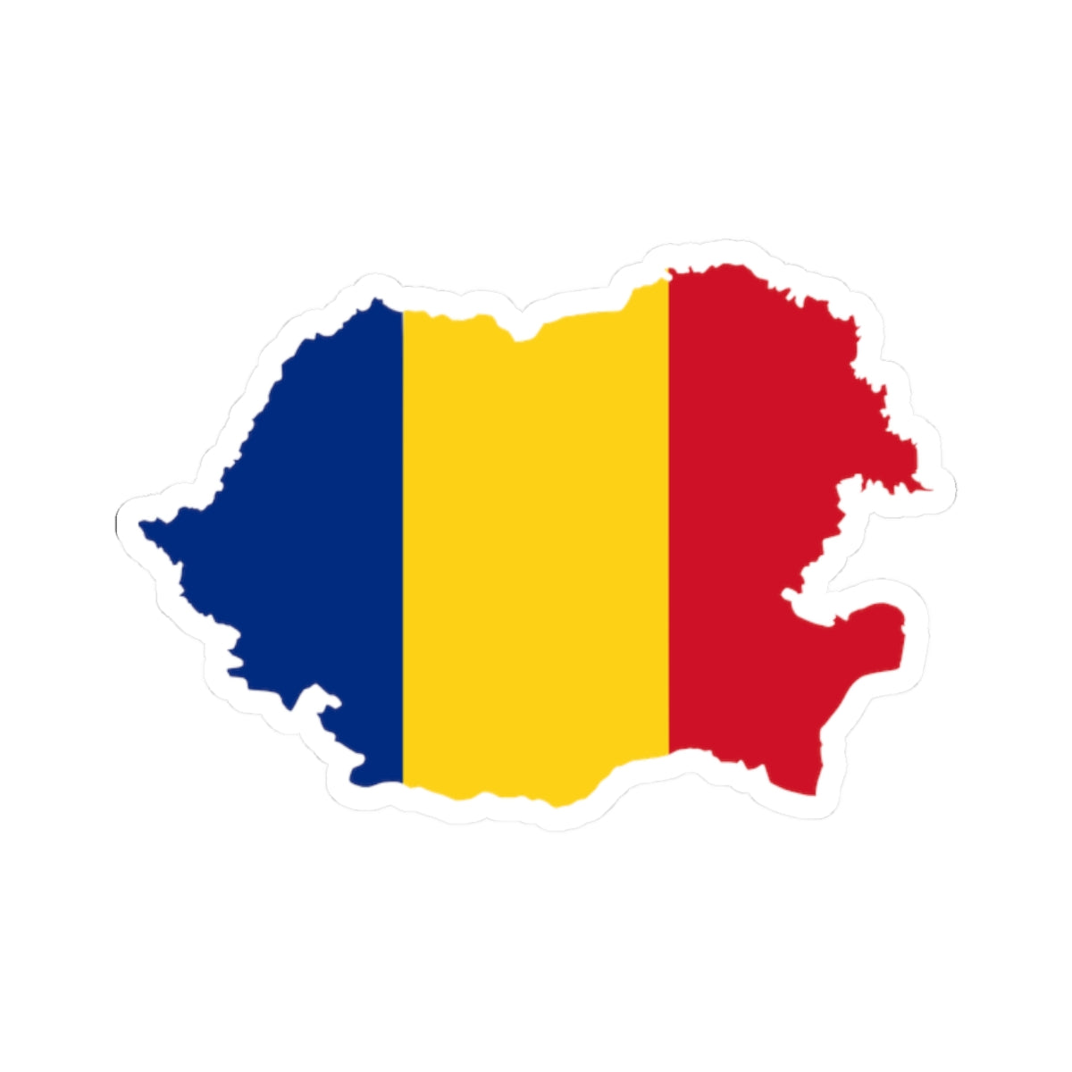 Flag-map of Romania with Moldova (Moldova) STICKER Vinyl Kiss-Cut Decal