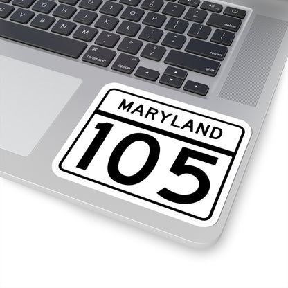 MD Route 105 (Maryland) (Road Sign) STICKER Vinyl Kiss-Cut Decal