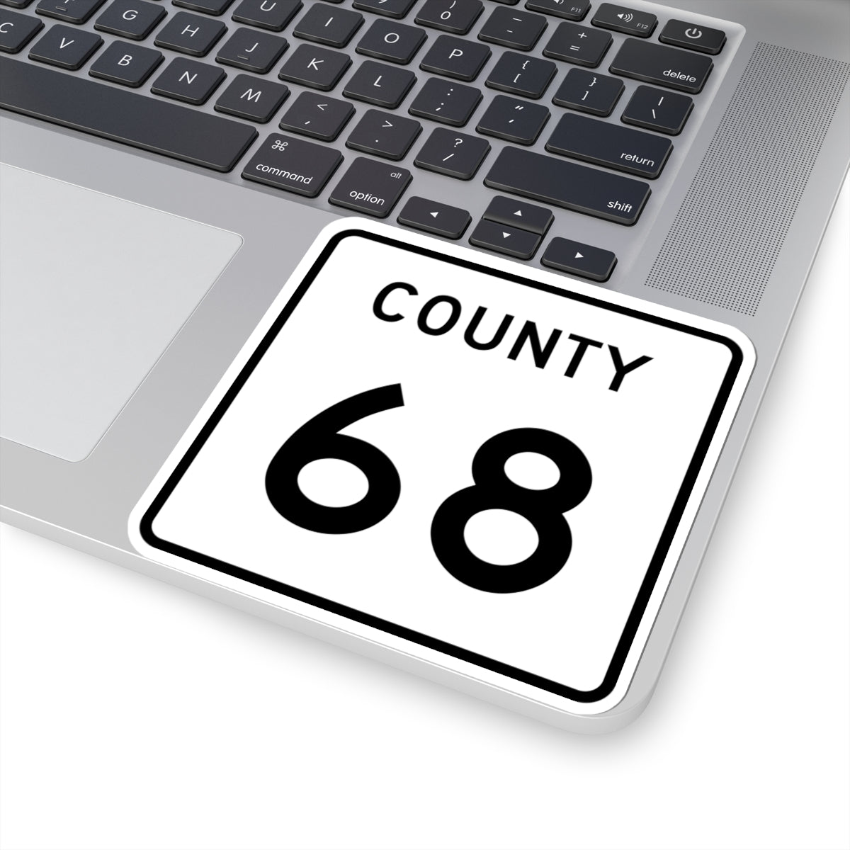 County 68 square (Minnesota) (Road Sign) STICKER Vinyl Kiss-Cut Decal