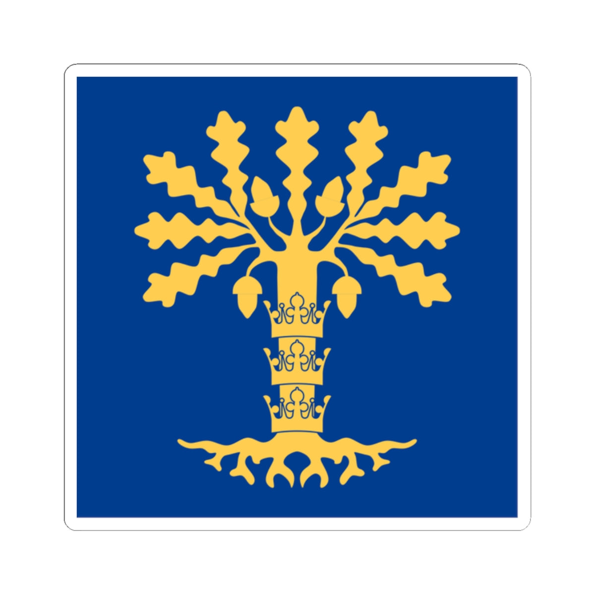 Blekinge lan vapenflagga (Sweden) STICKER Vinyl Kiss-Cut Decal