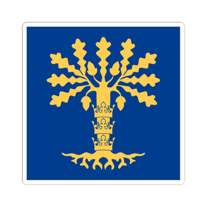 Blekinge lan vapenflagga (Sweden) STICKER Vinyl Kiss-Cut Decal