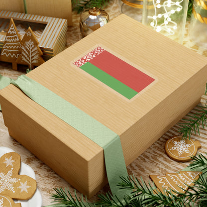 Belarus flag on law (Belarus) STICKER Vinyl Kiss-Cut Decal