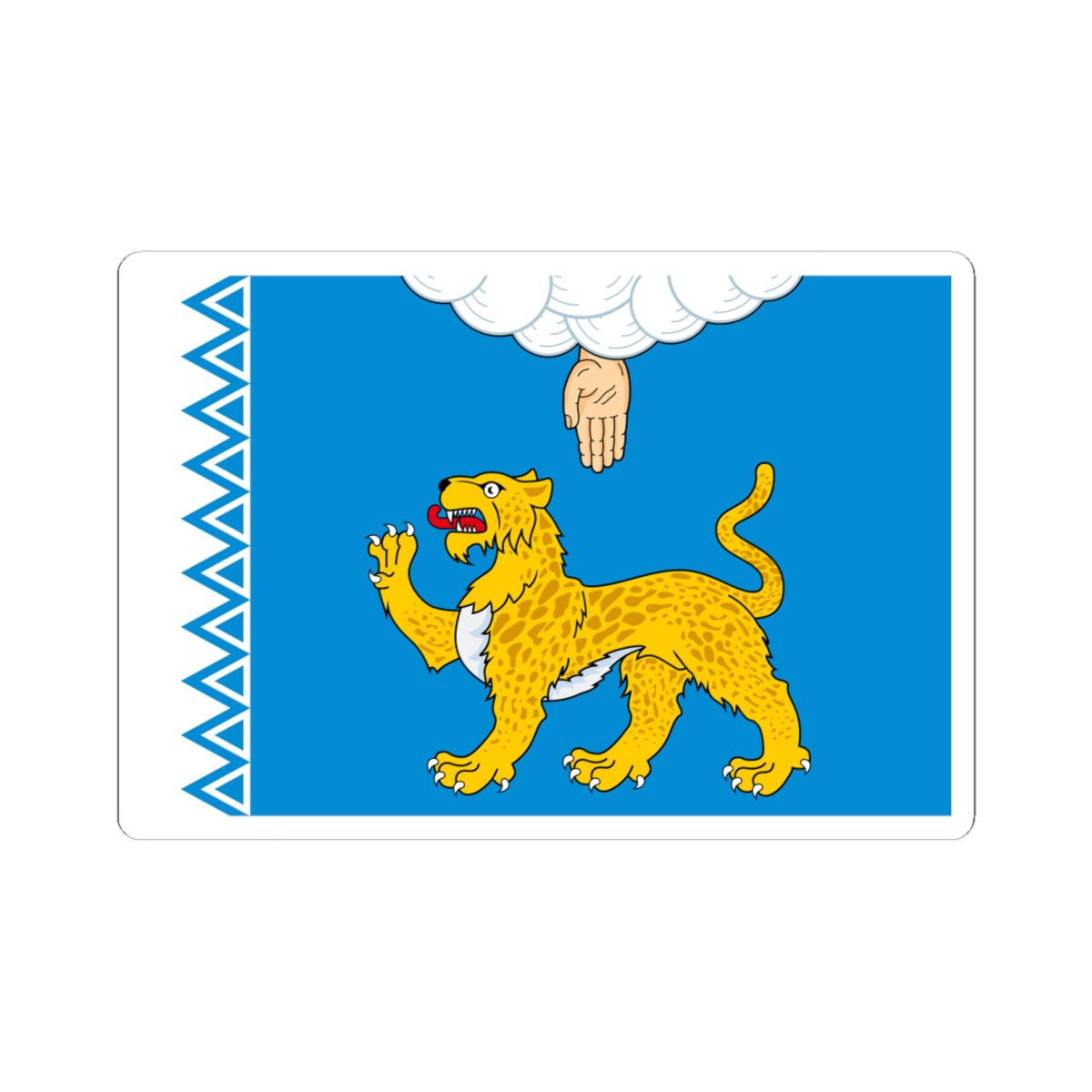 Flag of Pskov Oblast (Russia) STICKER Vinyl Kiss-Cut Decal