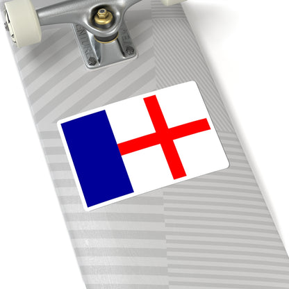 Flag of Cargese (France) STICKER Vinyl Kiss-Cut Decal