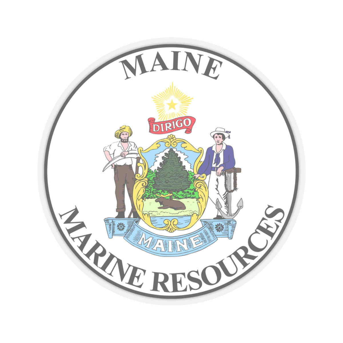 Maine Department of Marine Resources - STICKER Vinyl Kiss-Cut Decal