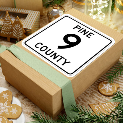 Pine County Route 9 MN (Minnesota) (Road Sign) STICKER Vinyl Kiss-Cut Decal
