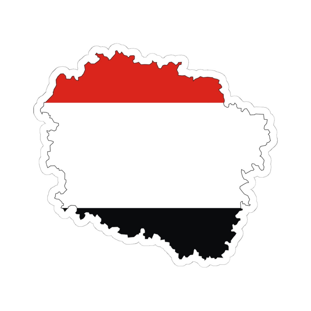 Flag map of Kuyavian-Pomeranian Voivodeship (Poland) STICKER Vinyl Kiss-Cut Decal