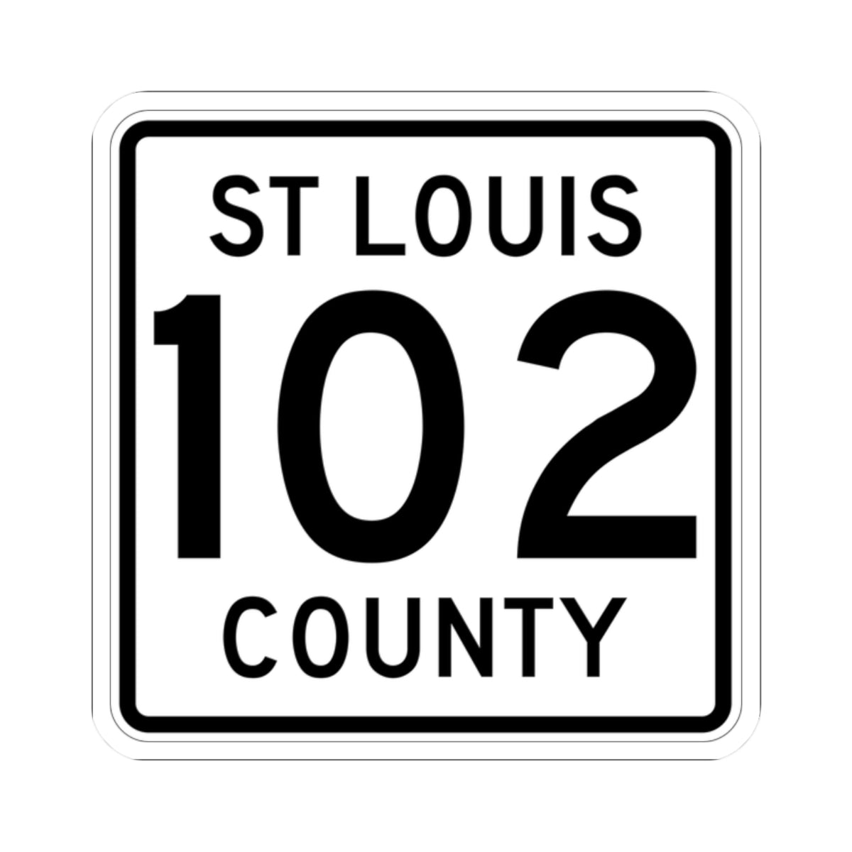 St Louis County Route 102 MN (Minnesota) (Road Sign) STICKER Vinyl Kiss-Cut Decal