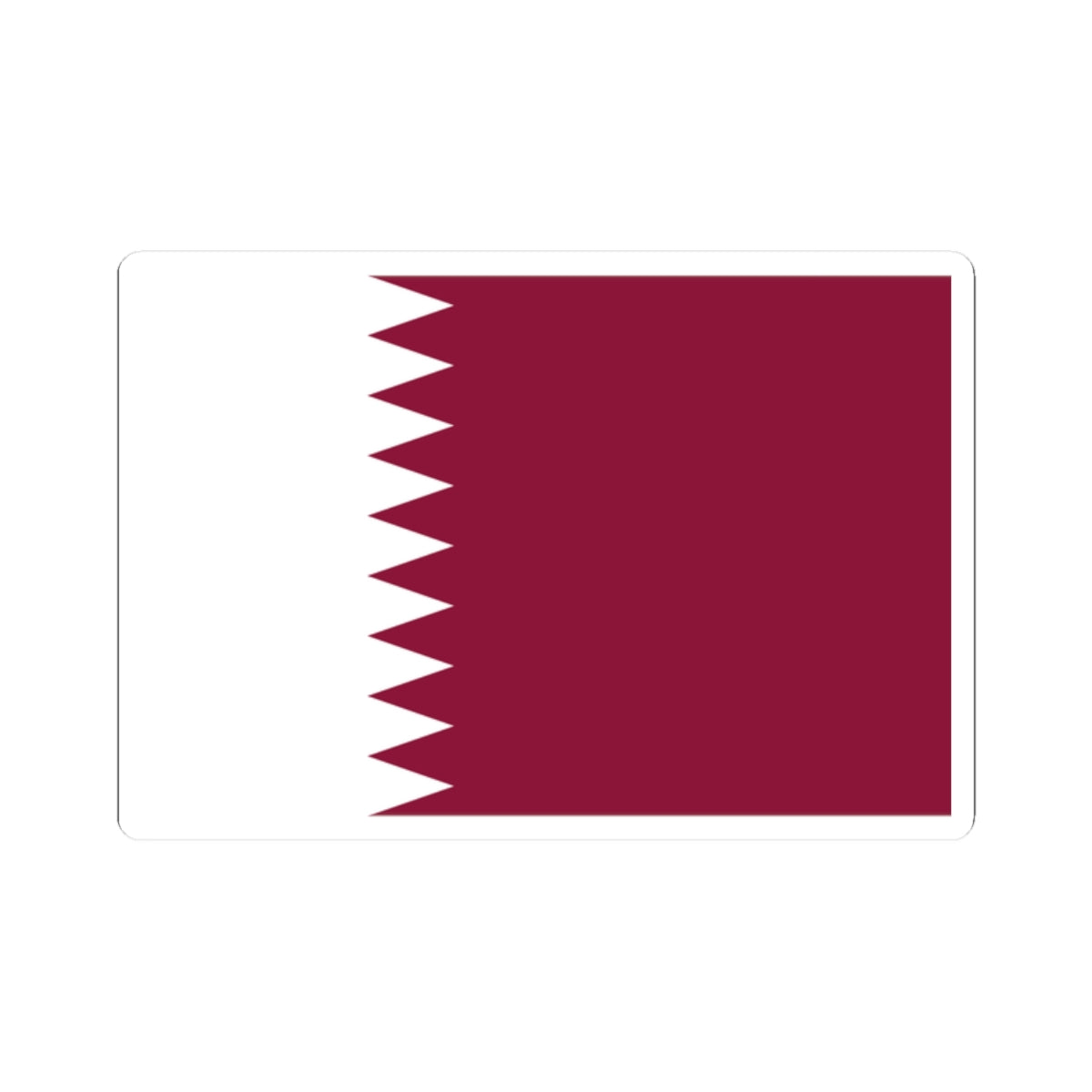 Flag of Qatar 3-2 (Qatar) STICKER Vinyl Kiss-Cut Decal