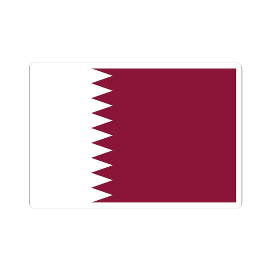 Flag of Qatar 3-2 (Qatar) STICKER Vinyl Kiss-Cut Decal