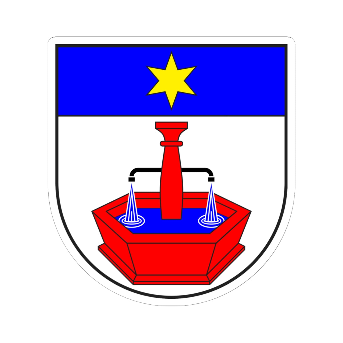 Rothenbrunnen wappen (Switzerland) (Coat of Arms) STICKER Vinyl Kiss-Cut Decal