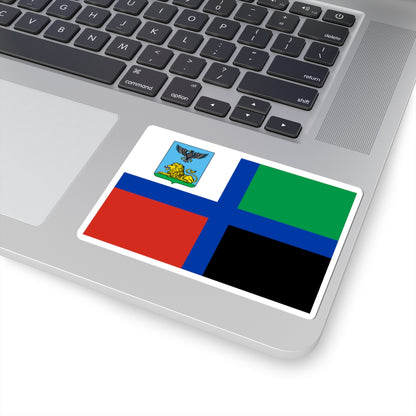 Flag of Belgorod Oblast Dark color (Russia) STICKER Vinyl Kiss-Cut Decal