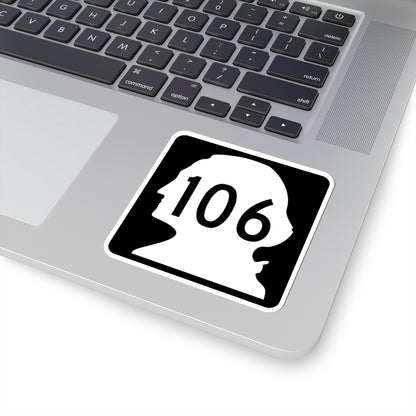 WA-106 (Washington) (Road Sign) STICKER Vinyl Kiss-Cut Decal