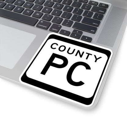 WIS County PC (Wisconsin) (Road Sign) STICKER Vinyl Kiss-Cut Decal