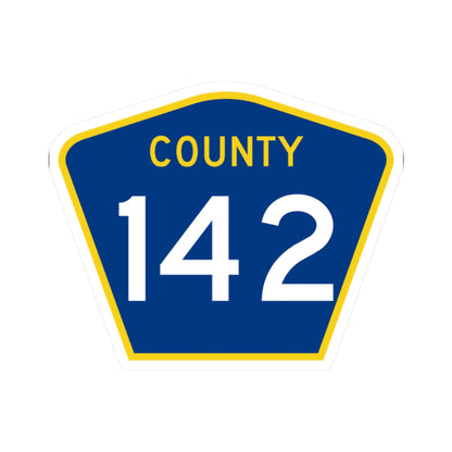 County 142 MN (Minnesota) (Road Sign) STICKER Vinyl Kiss-Cut Decal