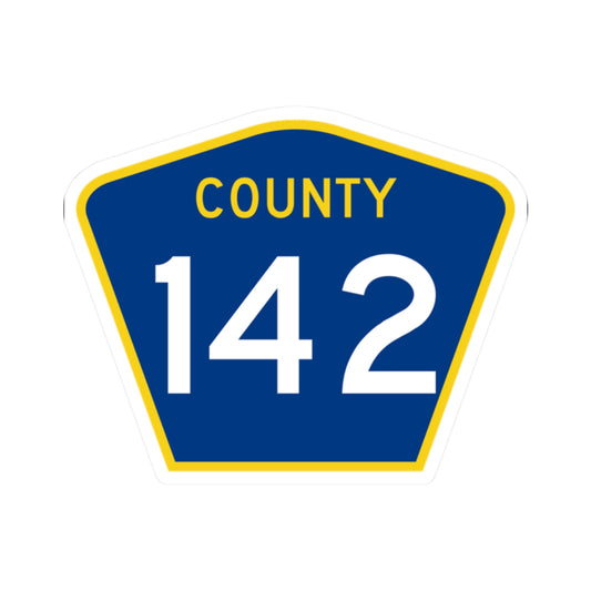 County 142 MN (Minnesota) (Road Sign) STICKER Vinyl Kiss-Cut Decal