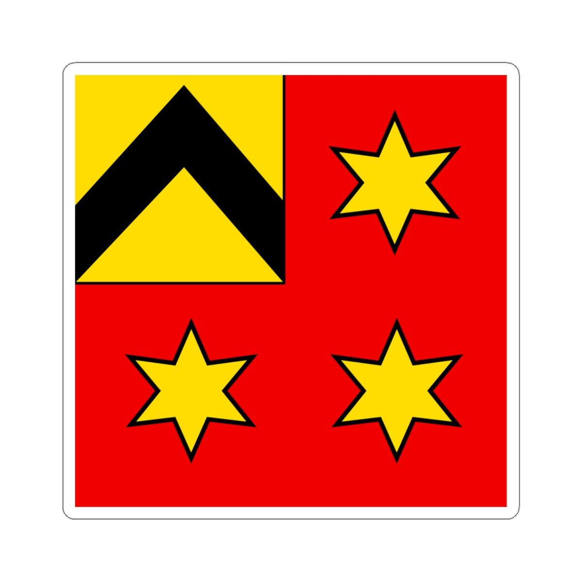 CHE Rufenacht BE Flag (Switzerland) STICKER Vinyl Kiss-Cut Decal