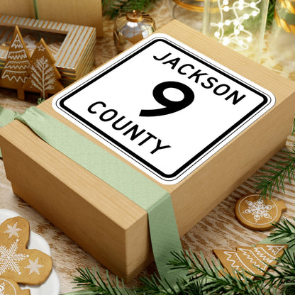 Jackson County Route 9 MN (Minnesota) (Road Sign) STICKER Vinyl Kiss-Cut Decal